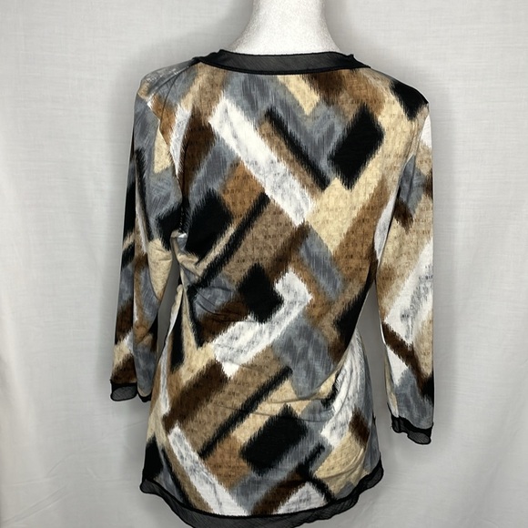 Papillon Blanc Shades of Brown and Grey with Black Trim - Picture 5 of 7